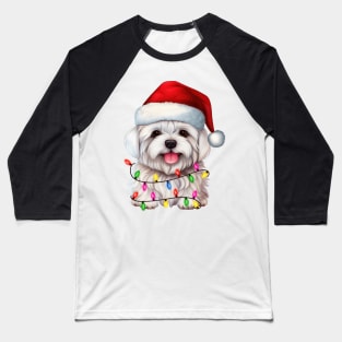 Christmas Maltese Baseball T-Shirt